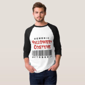 Strichcode Generisches Halloween-Kostüm 31. Oktobe T-Shirt (Vorne ganz)