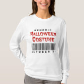Strichcode Generisches Halloween-Kostüm 31. Oktobe T-Shirt (Vorderseite)
