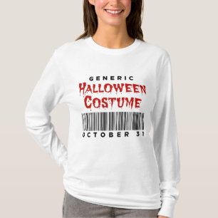 Strichcode Generisches Halloween-Kostüm 31. Oktobe T-Shirt