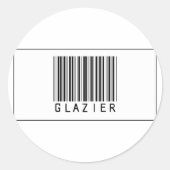 Strichcode Glazier Runder Aufkleber (Vorderseite)