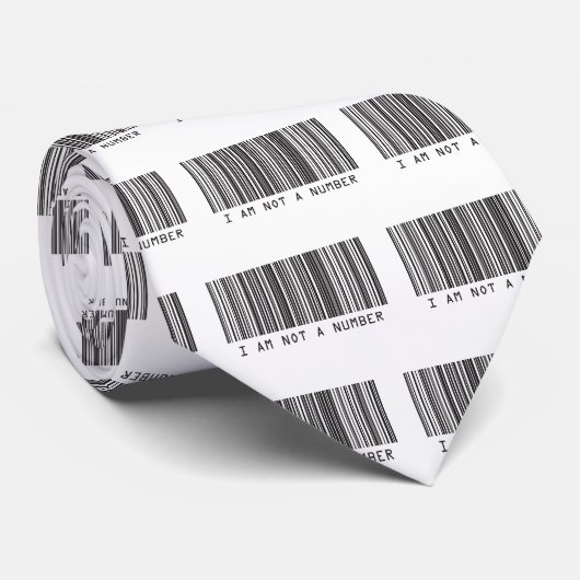 Strichcode - Ich bin keine Nummer Krawatte (Gerollt)