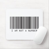 Strichcode - Ich bin keine Nummer Mousepad (Mit Mouse)