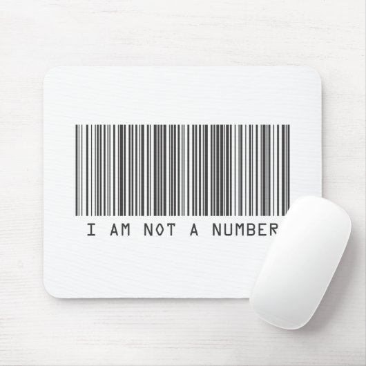 Strichcode - Ich bin keine Nummer Mousepad (Mit Mouse)