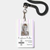 Strichcode-ID-Code für einfache Streifen Ausweis (Vorderseite mit Lanyard)