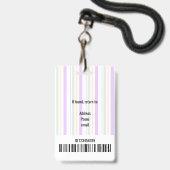 Strichcode-ID-Code für einfache Streifen Ausweis (Rückseite mit Lanyard)