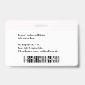 Strichcode-ID des Fotos für den benutzerdefinierte Ausweis (Rückseite)