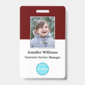 Strichcode-ID des Fotos für den benutzerdefinierte Ausweis (Vorderseite)