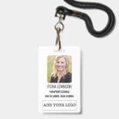 Strichcode-ID des Fotos für einfache Mitarbeiter Ausweis (Front with Lanyard)