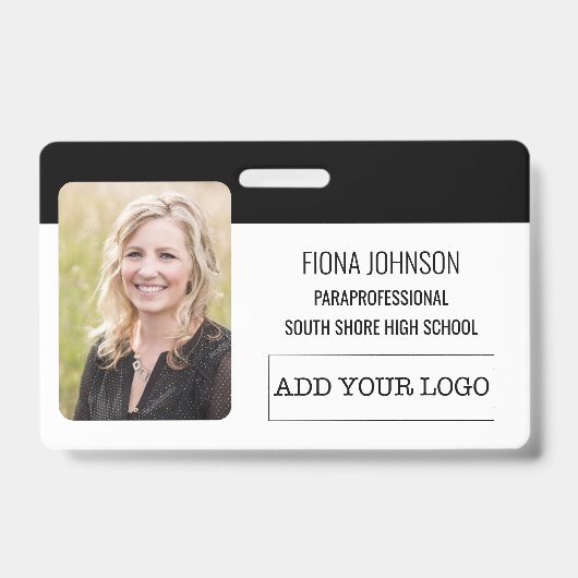 Strichcode-ID des Fotos für einfache Mitarbeiter Ausweis (Front)