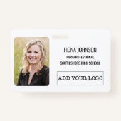 Strichcode-ID des Fotos für einfache Mitarbeiter Ausweis (Vorderseite)