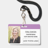 Strichcode-ID des Fotos für einfache Mitarbeiter Ausweis (Front with Lanyard)