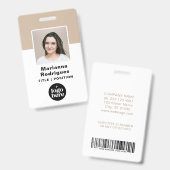 Strichcode-ID des Fotos für kundenspezifische Firm Ausweis (Vorder- & Rückseite)