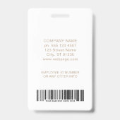 Strichcode-ID des Fotos für kundenspezifische Firm Ausweis (Rückseite)