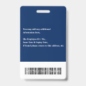 Strichcode-ID des Fotos für Mitarbeiter Ausweis (Rückseite)