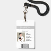 Strichcode-ID für das benutzerdefinierte Foto Ausweis (Vorderseite mit Lanyard)