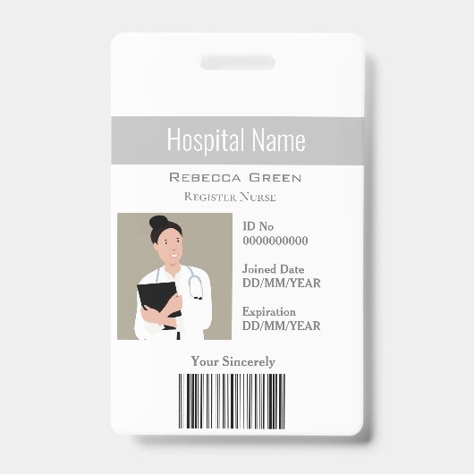 Strichcode-ID für das benutzerdefinierte Foto Ausweis (Vorderseite)