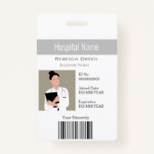 Strichcode-ID für das benutzerdefinierte Foto Ausweis (Vorderseite)