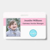 Strichcode-ID für Foto-Namen von Mitarbeitern Ausweis (Vorderseite)