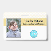 Strichcode-ID für Foto-Namen von Mitarbeitern Ausweis (Vorderseite)