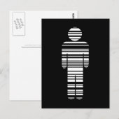 Strichcode-Junge Postkarte (Vorne/Hinten)