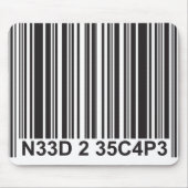 Strichcode-Leetspeak - Notwendigkeit der Umgehung Mousepad (Vorne)