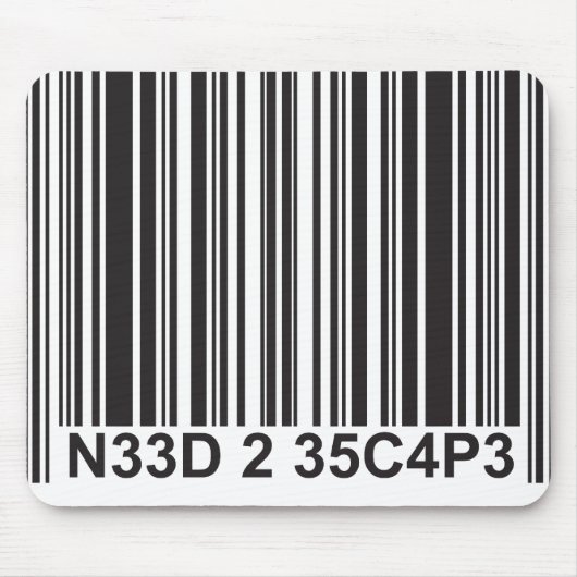 Strichcode-Leetspeak - Notwendigkeit der Umgehung Mousepad (Vorne)