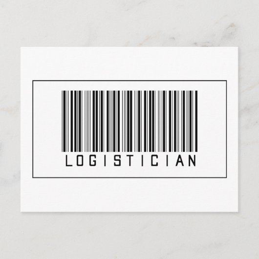 Strichcode Logistiker Postkarte (Vorderseite)