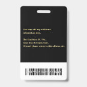 Strichcode-Logo-ID für Foto des benutzerdefinierte Ausweis (Rückseite)