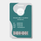 Strichcode-Logo-Tag-Mitarbeiter Ausweis (Rückseite)