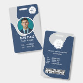 Strichcode-Logo-Tag-Mitarbeiter Ausweis (Vorder- & Rückseite)