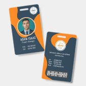 Strichcode-Logo-Tag-Mitarbeiter Ausweis (Vorder- & Rückseite)