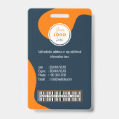 Strichcode-Logo-Tag-Mitarbeiter Ausweis (Rückseite)