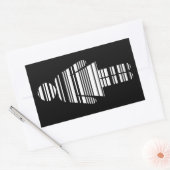 Strichcode-Mädchen Rechteckiger Aufkleber (Umschlag)
