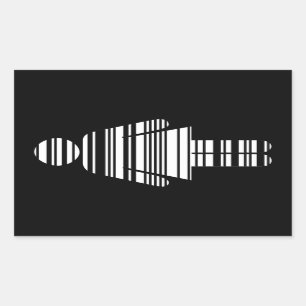 Strichcode-Mädchen Rechteckiger Aufkleber