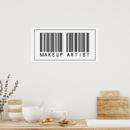 Strichcode Makeup Artist Poster (Küche)