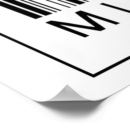 Strichcode-Mikrobiologe Poster (Ecke)