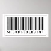 Strichcode-Mikrobiologe Poster (Vorne)