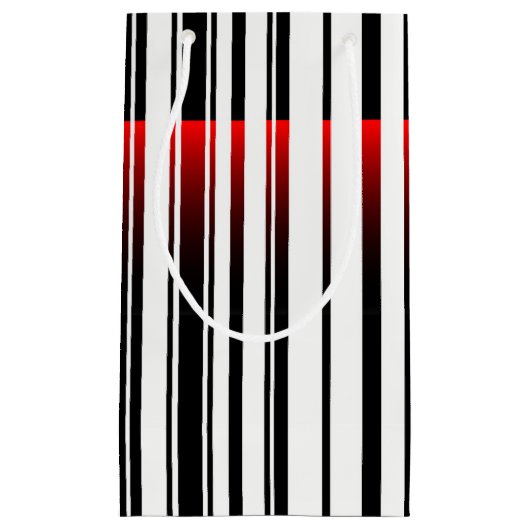 Strichcode mit rotem Laserscanner Kleine Geschenktüte (Vorderseite)