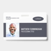 Strichcode moderner Logo-Mitarbeiter Ausweis (Vorderseite)