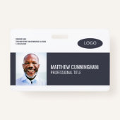 Strichcode moderner Logo-Mitarbeiter Ausweis (Vorderseite)