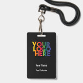 Strichcode-Name des benutzerdefinierten Black Busi Ausweis (Vorderseite mit Schlüsselband)