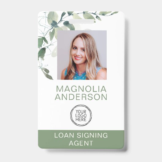 Strichcode-Name des Eukalyptus Employee Foto Ausweis (Front)