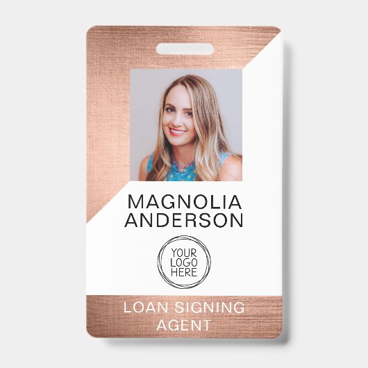 Strichcode-Name des Fotos für gegossene Metallteil Ausweis (Vorderseite)