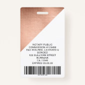 Strichcode-Name des Fotos für gegossene Metallteil Ausweis (Rückseite)