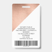 Strichcode-Name des gegossenen Fotos Ausweis (Rückseite)