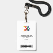 Strichcode-Name für das Foto "Firmenlogo" Ausweis (Rückseite mit Lanyard)