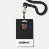 Strichcode-Name für das Foto "Firmenlogo" Ausweis (Rückseite mit Lanyard)