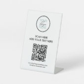 Strichcode QR Code Business-Logo Sockelschild (Vorderseite)