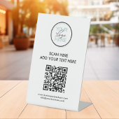 Strichcode QR Code Business-Logo Sockelschild