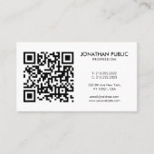 Strichcode QR Code Ihr Logo hier Modernes Profil Visitenkarte (Vorderseite)